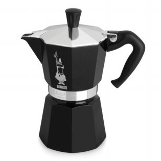 [이탈리아 국민 커피용품] 모카 에스프레소 커피메이커 6컵 (블랙) + 세척용커피