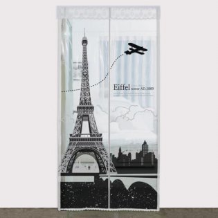 다샵 EVA일체형 방풍 바람막이 에펠탑 투명 100x210cm