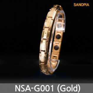 사노피아 써지컬 게르마늄 자석팔찌 NSA-G001 (골드 L)