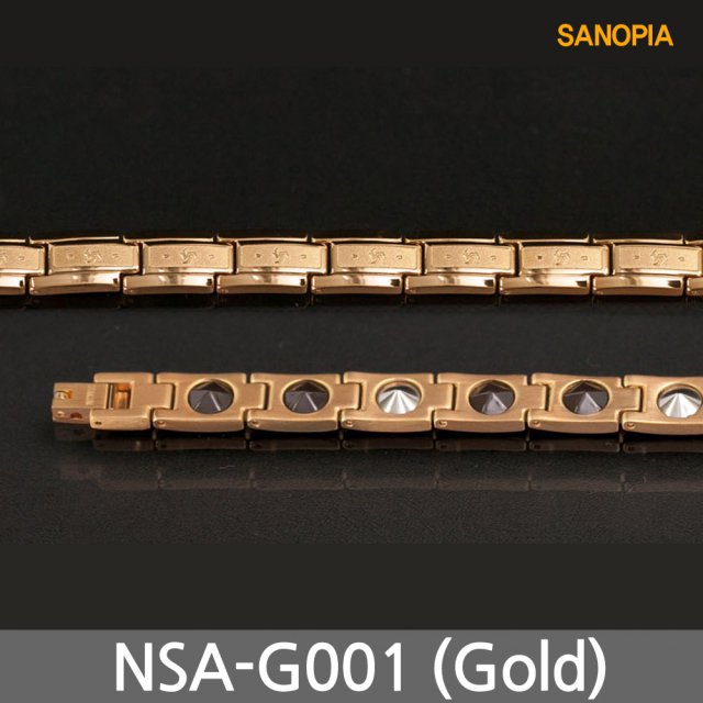 사노피아 써지컬 게르마늄 자석팔찌 NSA-G001 (골드 M)