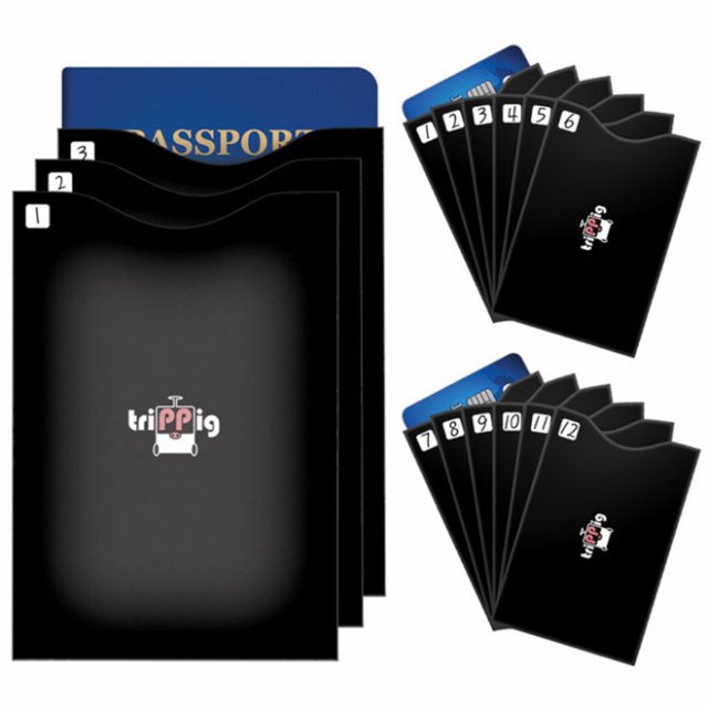 피트래블 트리피그 RFID차단 여권 카드 슬리브 15개 세트 FREE
