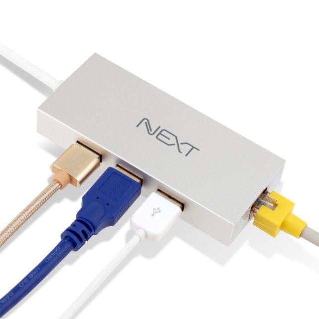USB C타입 기가랜카드+3포트 USB허브 NEXT-TC343LAN
