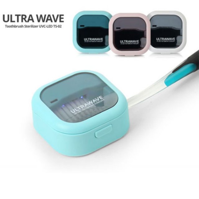 울트라 웨이브 UV-C LED 휴대용 칫솔 살균기(핑크)