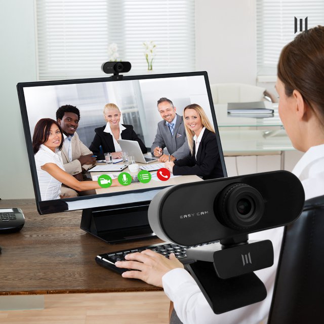 이지캠 웹캠 FULL-HD 온라인강의 온라인수업 화상카메라 컴퓨터카메라 줌 화상회의 온택트 비대면미팅 비대면수업 쉬운조작