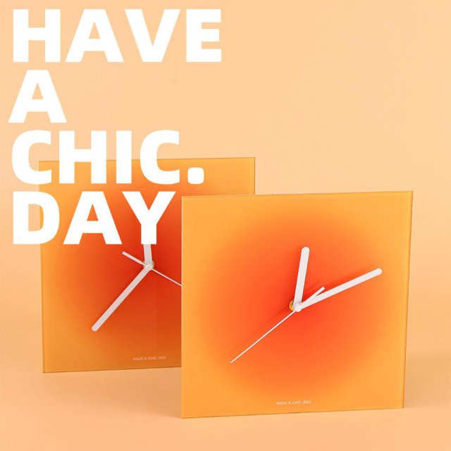 [해외직구] Have a chic day! 선셋 벽걸이 클래식 시계