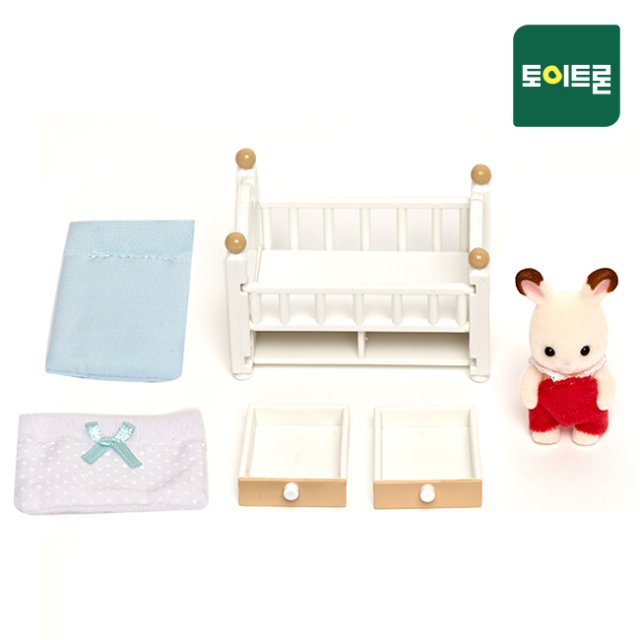 [실바니안공식] 5017-초콜릿토끼 아기와 침대(2205)