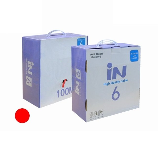 인네트워크 IN-6UTP100R CAT.6 UTP 100M 빨강 (BOX)