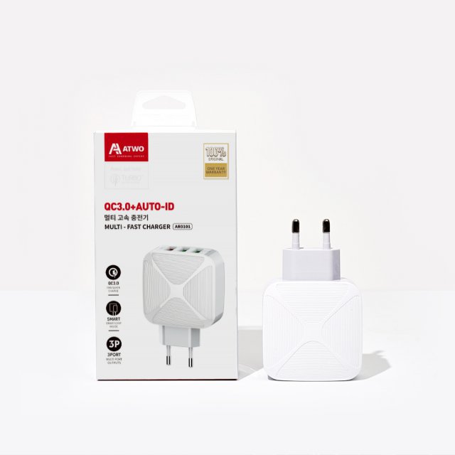 3포트 퀄컴QC3.0 고속 USB멀티충전기 어댑터 AR0101