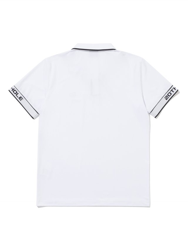 에리 소매 YOKO 로고 반팔 티셔츠 [WHITE]