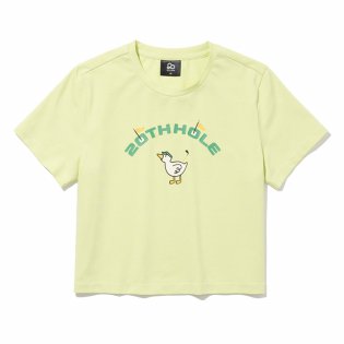 투에니더그 골프 프린트 여성 반팔 크롭 티셔츠 [PARADISE GREEN]