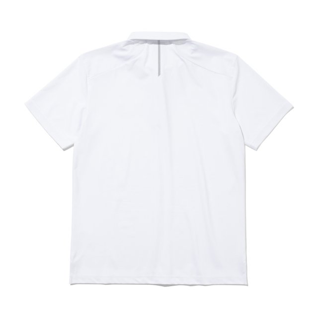 메쉬 웰딩 포인트 하프집업 남성 반팔 티셔츠[WHITE]