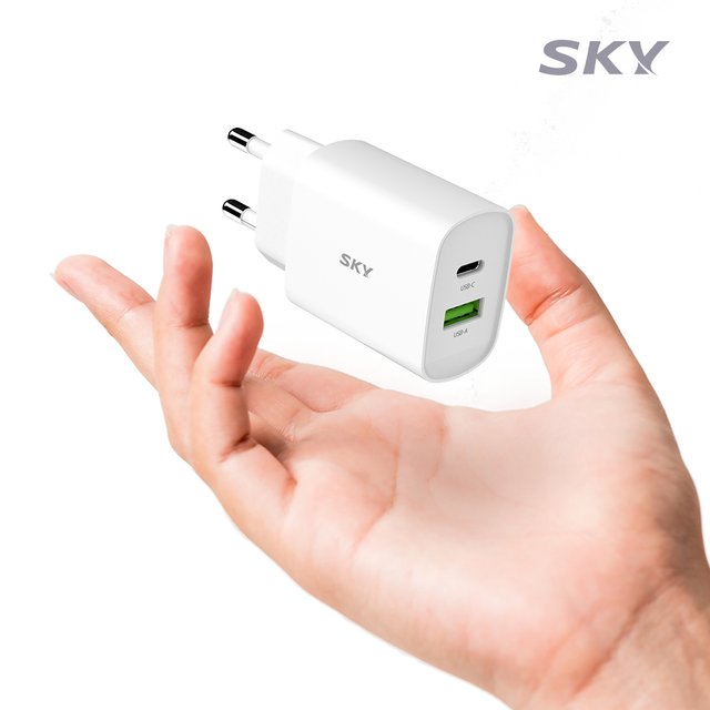 스카이 필 Q2 PD 20W 듀얼 고속충전기 USB C타입