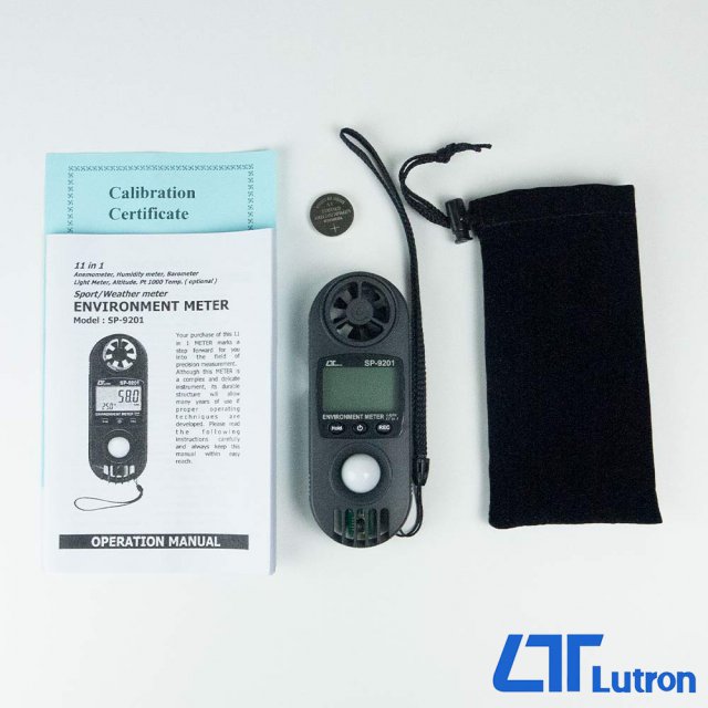 Lutron 루트론 풍속/조도/기압/고도등 10개항목 환경측정기 SP-9201 복합측정기