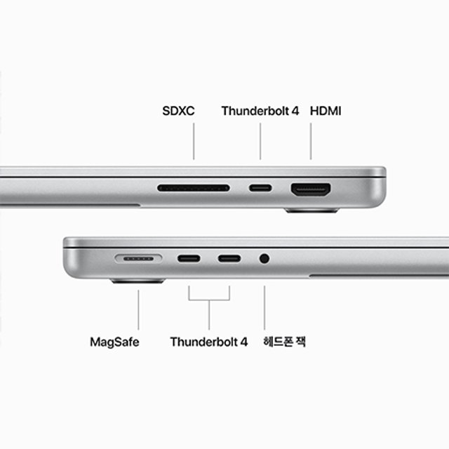 [장기할부] *맥북프로 M3 Max칩 14형 35.9cm, 14코어 CPU, 30코어 GPU, 36GB RAM, 1TB SSD - 실버 [MRX83KH/A]