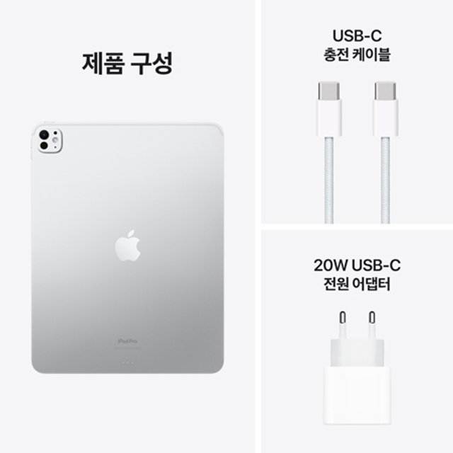  아이패드 프로 13 M4 Wi-Fi 1TB Nano-texture 글래스 - 실버 [MWRG3KH/A]