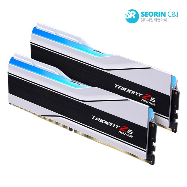 [서린공식] G.SKILL DDR5 6000 CL30 TRIDENT Z5 NEO RGB 화이트 패키지 64GB(32Gx2)