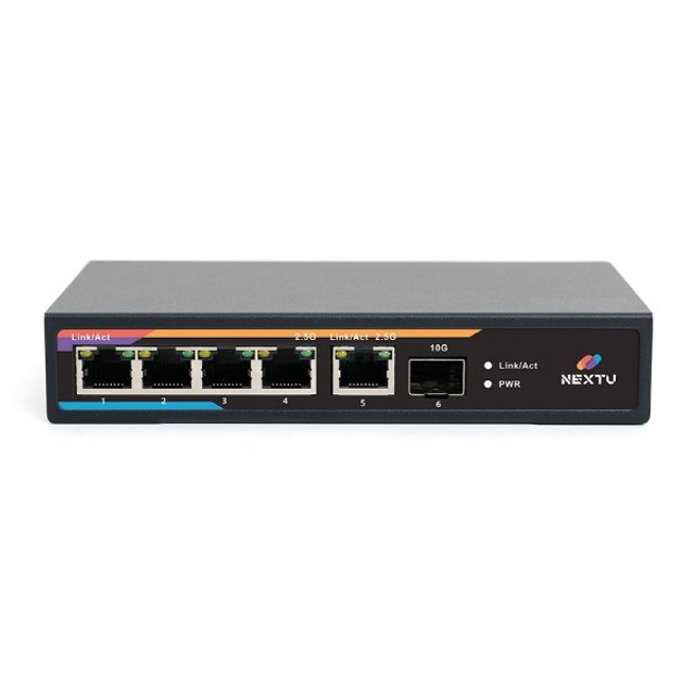 이지넷유비쿼터스 NEXTU-피오랜 POE9255GS-10G 스위칭허브 (5포트/2500Mbps/10G SFP/POE)