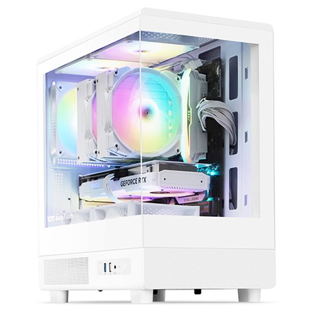 darkFlash DB330M RGB 강화유리 미니타워 케이스 화이트