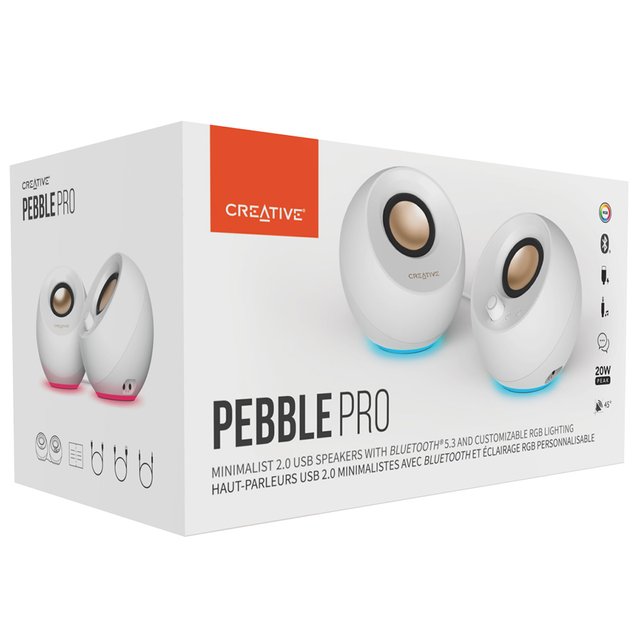 [CREATIVE] PEBBLE PRO WHITE 스피커