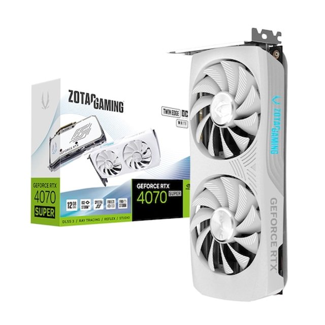 ZOTAC GAMING 지포스 RTX 4070 SUPER TWIN Edge OC D6X 12GB White