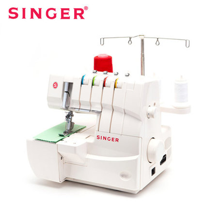 커버스티치 전용 미싱 SINGER 14T970C [ 분당 1,300회 바느질되는 최고급 오버룩 미싱 / (B구성)단품 / 무상1년 / 수강증]