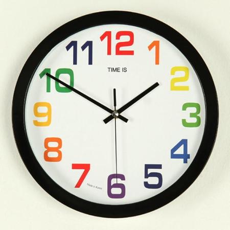 레인보우 숫자 벽시계 (블랙) XXXXX사용안함XXXXX