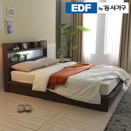 XXXXXX판매종료XXXXXX EDFby동서가구 라피 평상형 LED침대 퀸 DF636486 _오크