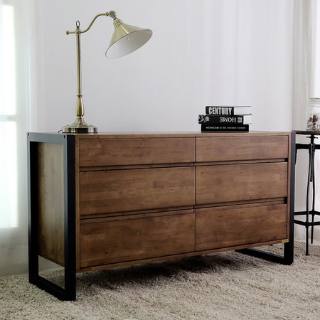 LD 원목 다크 3단 와이드체스트