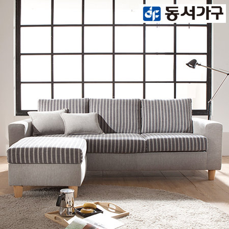  모던 그레이 3인용 패브릭소파+스툴 DF907356 _그레이