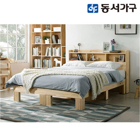  로카 파인우드 Q침대(수납헤드형) DF905480 _내추럴