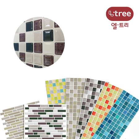 보보타일 인테리어 타일시트 1입 01. 브릭타일 그레이믹스