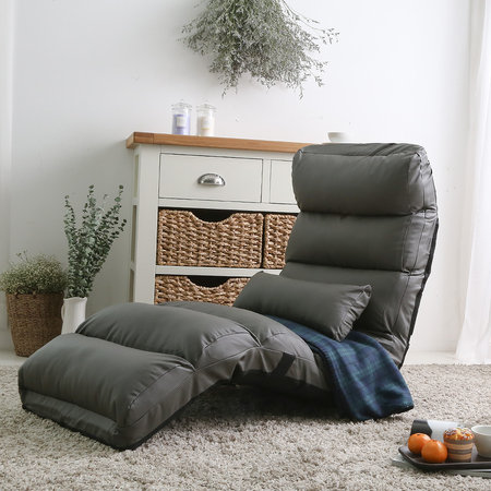 1인용 리클라이너 좌식의자 소파베드(Gray)