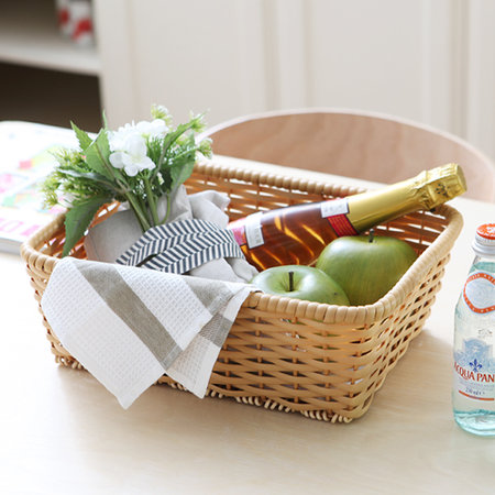 XXX단종XXXP라탄 사각 바스켓(중)