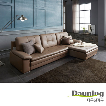 XXX중복사용안함XXXXXX사용안함XXX  뉴라고2 4인 카우치 이태리 천연면피 소가죽소파 _베이지/좌형