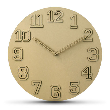골든넘버 무소음 벽시계 (골드)