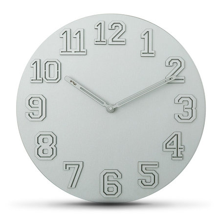 골든넘버 무소음 시계 (실버)