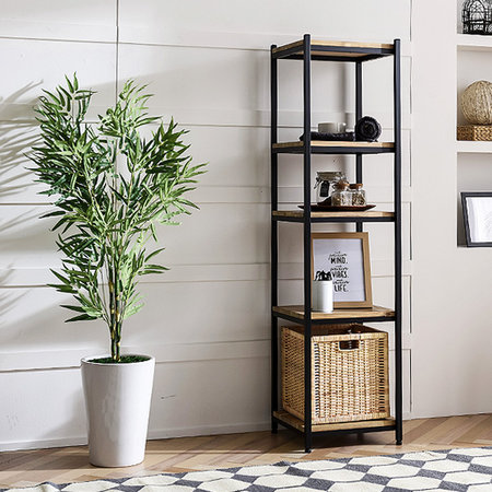 스틸 거실책장 5단책장 책꽂이 철제원목선반 (JD010)