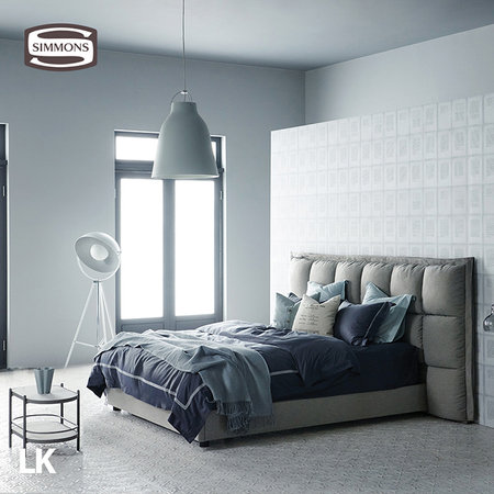 파베 B. N32 선데이. 라지킹 침대 _클라우드그레이