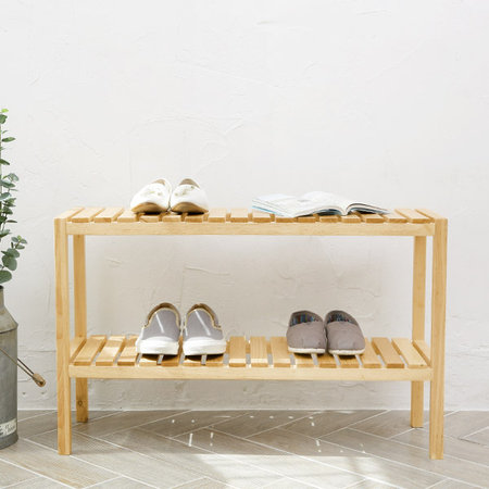 내추럴 우드 다용도 신발정리대 800
