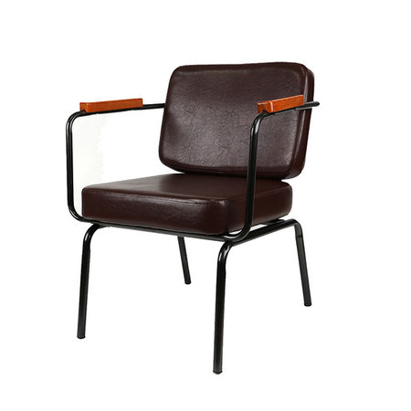  로미 철재 사각 카페 디자인 체어 GF0109 _카키