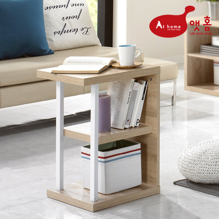 테트 일자 사이드테이블 내추럴