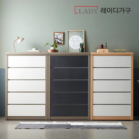 XXX중복사용안함XXX 더블 속깊은 5단서랍장 _그레이화이트