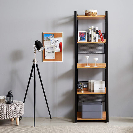 사무용책장 깊은 600 철제책장 책꽂이선반 다용도진열 01.깊은600책장_아카시아