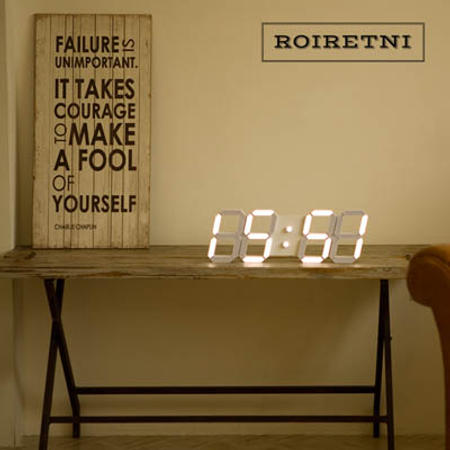 3D LED 시계 무드등(전선길이 3.3m)