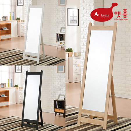 원목 스탠드 전신거울 블랙