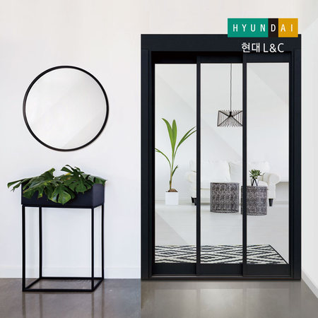 홈도어 3연동중문 1050~1200 오픈형-투명유리