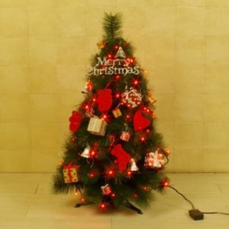 HHmz 23068 1m B 레드 앞면장식 PVC트리 백색