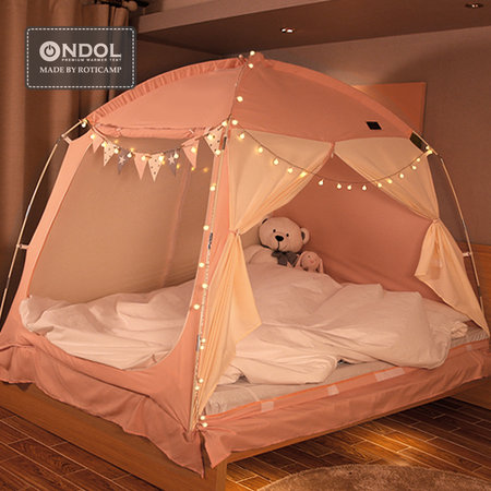 온돌 프리미엄 난방 텐트 패브릭 싱글 슈퍼싱글 핑크