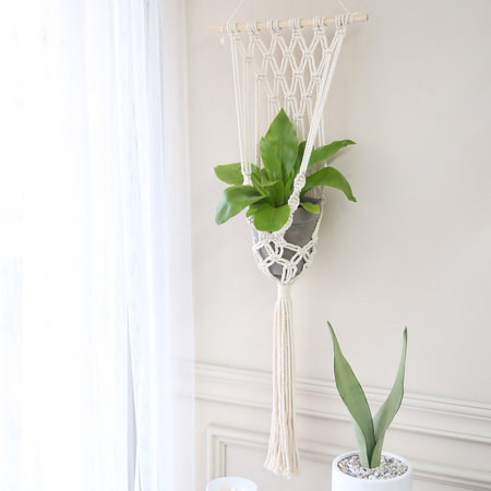 핸드메이드 마크라메 토분 아비스 세트 A타입(마크라메+토분+식물)