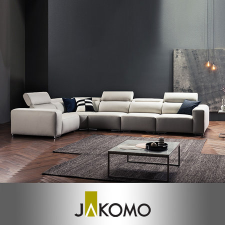 XXX재등록완료상품XXX 보스Ⅱ 6인 코너형 기능성 비텔로 통가죽 슈렁큰 천연면피 소가죽 소파 _화이트그레이/좌형